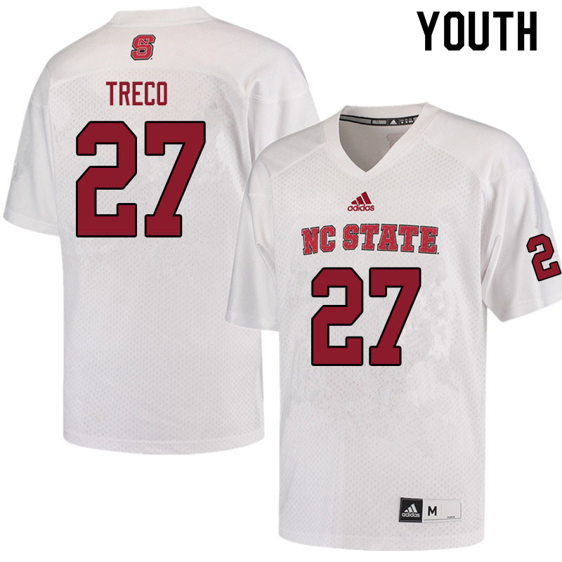 Youth #27 Nicholas Treco NC State Wolfpack College Football Jerseys Sale-White